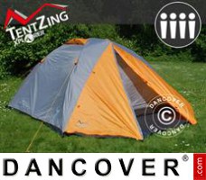 Tenda de campismo, TentZing® Xplorer, 4 pessoas, Laranja/Cinza